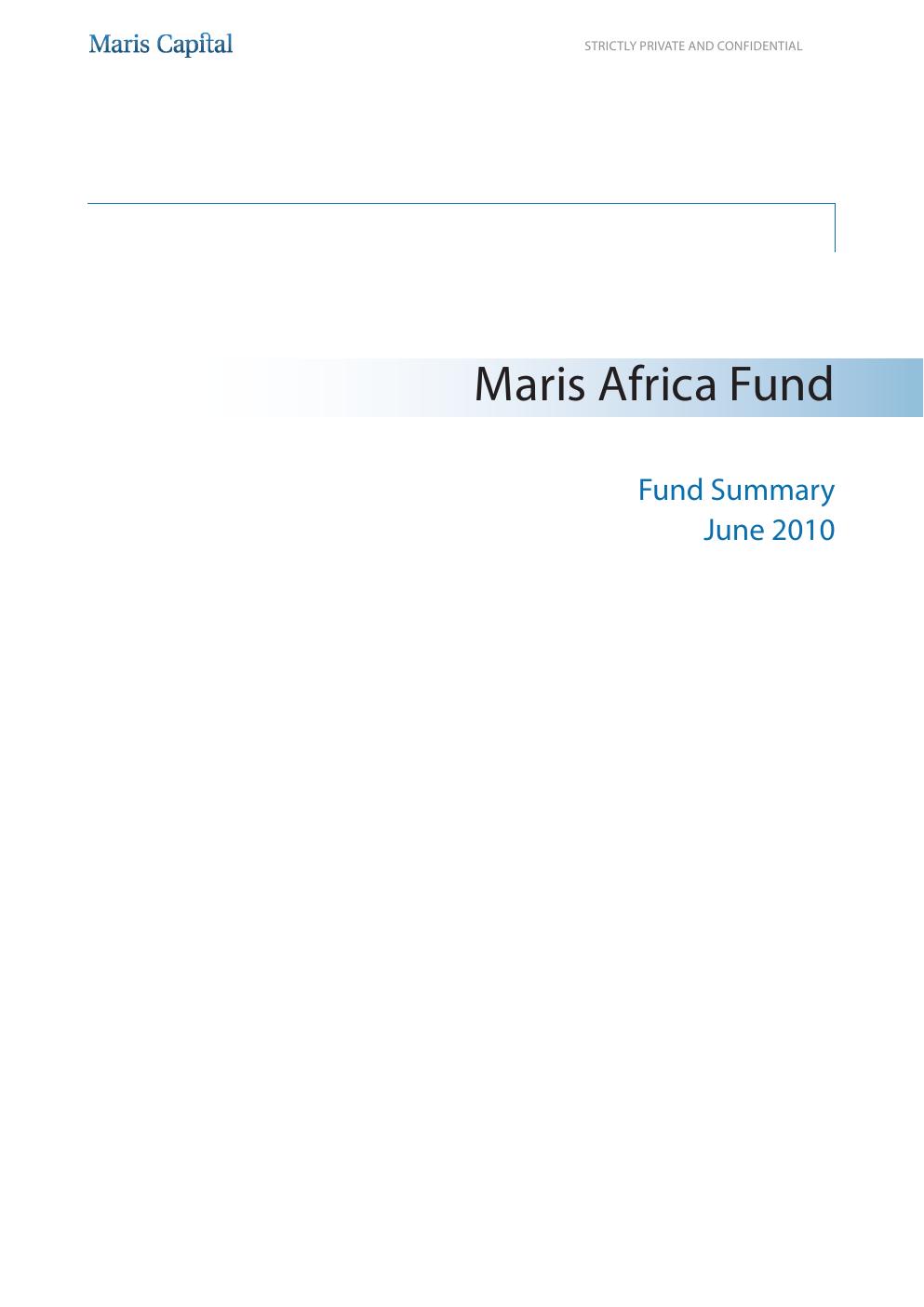 MAF I Fund 2010 Q2