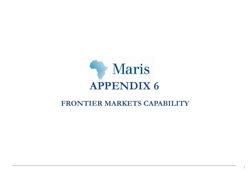 Appendix 6: Frontier Market Capability